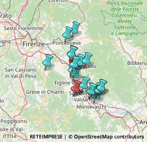 Mappa Località Cetina le Piagge, 50066 Reggello FI, Italia (9.926)