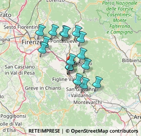 Mappa Località Cetina le Piagge, 50066 Reggello FI, Italia (10.5375)
