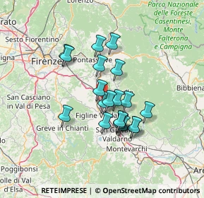 Mappa Località Cetina le Piagge, 50066 Reggello FI, Italia (10.8835)