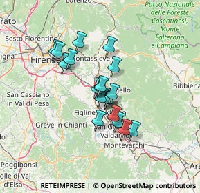 Mappa Località Cetina le Piagge, 50066 Reggello FI, Italia (9.618)