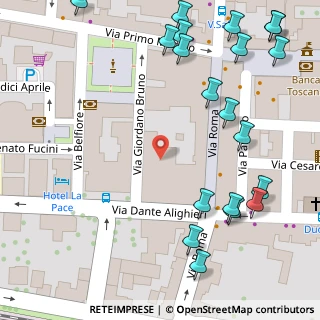 Mappa Via Giordano Bruno, 56025 Pontedera PI, Italia (0.0965)