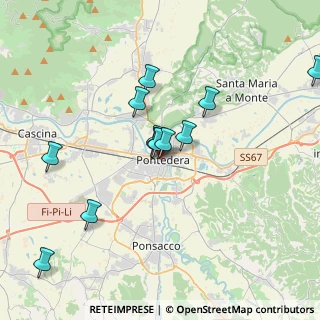 Mappa Via Giordano Bruno, 56025 Pontedera PI, Italia (3.58833)