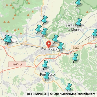 Mappa Via Dante, 56025 Pontedera PI, Italia (5.63867)