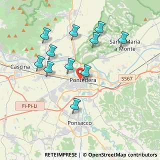 Mappa Via Dante Alighieri, 56025 Pontedera PI, Italia (3.92636)