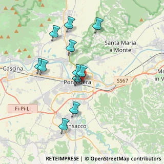 Mappa Via delle Colline per Legoli, 56025 Pontedera PI, Italia (3.4775)