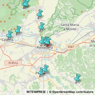 Mappa Via delle Colline per Legoli, 56025 Pontedera PI, Italia (5.05)