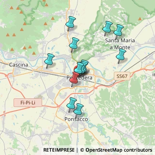 Mappa Via Belfiore, 56025 Pontedera PI, Italia (3.05385)
