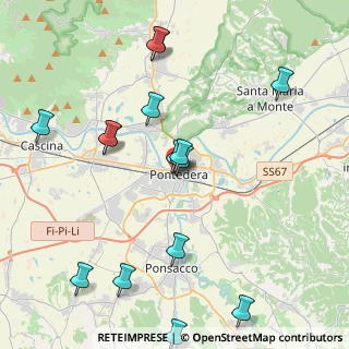 Mappa Via Renato Fucini, 56025 Pontedera PI, Italia (4.85667)