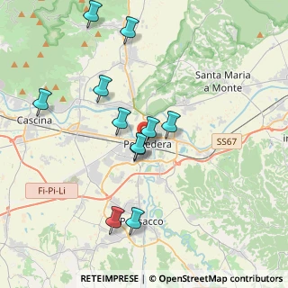 Mappa Via Renato Fucini, 56025 Pontedera PI, Italia (3.81455)