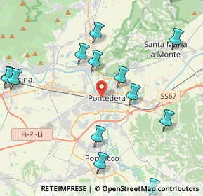 Mappa Via Fiumalbi, 56025 Pontedera PI, Italia (5.66)