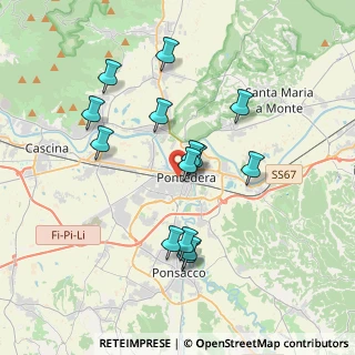 Mappa Via Don Giovanni Minzoni, 56025 Pontedera PI, Italia (3.50429)