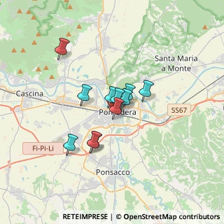 Mappa Via Fiumalbi, 56025 Pontedera PI, Italia (2.39455)