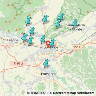 Mappa Via Don Giovanni Minzoni, 56025 Pontedera PI, Italia (3.89364)