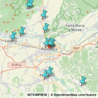 Mappa Via Palestro, 56025 Pontedera PI, Italia (4.83333)