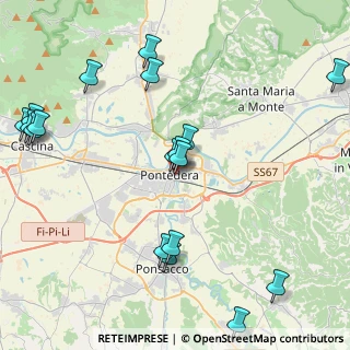 Mappa Piazza Martiri della Libertà, 56025 Pontedera PI, Italia (5.33889)