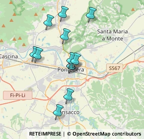 Mappa Via Federico Tozzi, 56025 Pontedera PI, Italia (3.265)