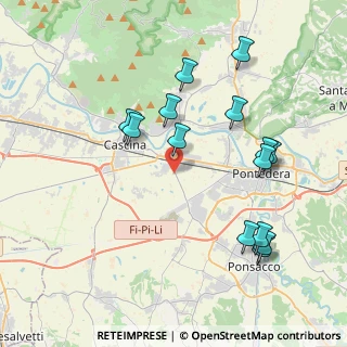 Mappa Via delle Quadrelle, 56025 Pontedera PI, Italia (4.29429)