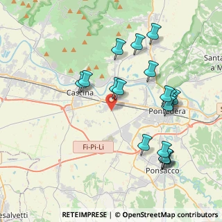 Mappa Via delle Quadrelle, 56025 Pontedera PI, Italia (4.25333)