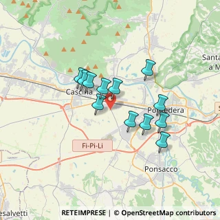 Mappa Via delle Quadrelle, 56025 Pontedera PI, Italia (2.84833)