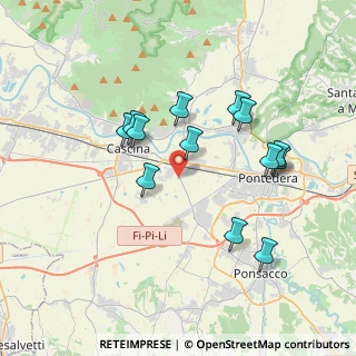 Mappa Via delle Quadrelle, 56025 Pontedera PI, Italia (3.55)