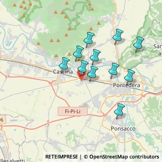 Mappa Via Pio La Torre, 56025 Pontedera PI, Italia (3.43091)