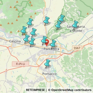 Mappa Via Arturo Toscanini, 56025 Pontedera PI, Italia (3.7675)
