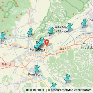 Mappa Via Don Primo Mazzolari, 56025 Pontedera PI, Italia (4.74667)