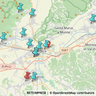 Mappa Via Don Primo Mazzolari, 56025 Pontedera PI, Italia (5.37667)