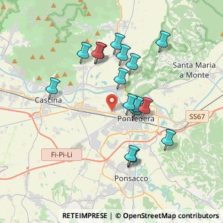 Mappa Via Anna Maria Enriques Agnoletti, 56025 Pontedera PI, Italia (3.63563)
