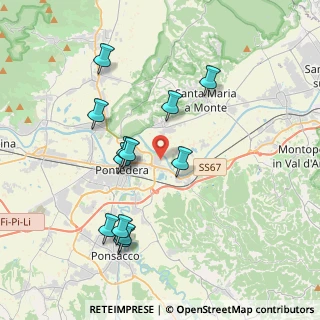 Mappa Via dell'Argine, 56025 Pontedera PI, Italia (3.885)