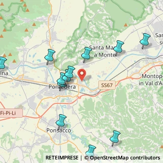 Mappa Via dell'Argine, 56025 Pontedera PI, Italia (4.84417)