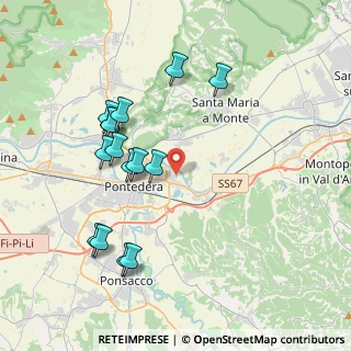 Mappa Via dell'Argine, 56025 Pontedera PI, Italia (4.07867)
