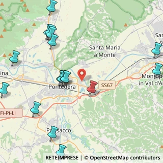 Mappa Via dell'Argine, 56025 Pontedera PI, Italia (5.68706)