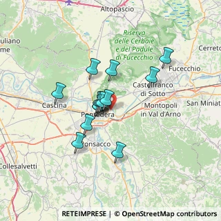 Mappa Via dell'Argine, 56025 Pontedera PI, Italia (5.21929)