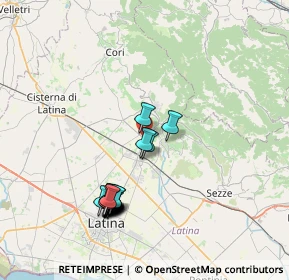 Mappa Via Le Pastine, 04013 Cisterna di Latina LT, Italia (8.3415)