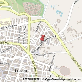 Mappa Viale Maria de Peppo Serena, 70, 71036 Lucera, Foggia (Puglia)