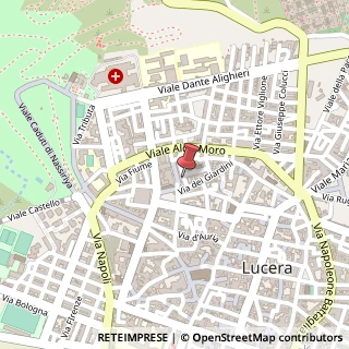 Mappa Via Luigi Settembrini, 4, 71036 Lucera, Foggia (Puglia)