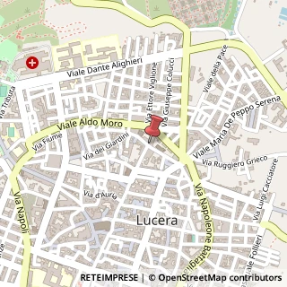 Mappa Via Giuseppina Spagnoletti Zeuli, 28, 71036 Lucera, Foggia (Puglia)