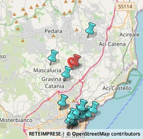 Mappa Via Taranto, 95037 San Giovanni La Punta CT, Italia (5.6315)