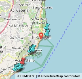 Mappa Via Fossa Creta, 95021 Aci Castello CT, Italia (2.88417)