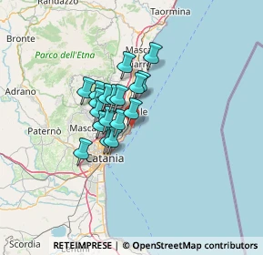 Mappa Via Fossa Creta, 95021 Aci Castello CT, Italia (9.55)