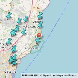 Mappa Via Fossa Creta, 95021 Aci Castello CT, Italia (6.7955)