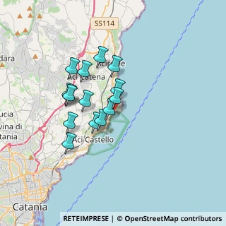 Mappa Via Fossa Creta, 95021 Aci Castello CT, Italia (3.13533)