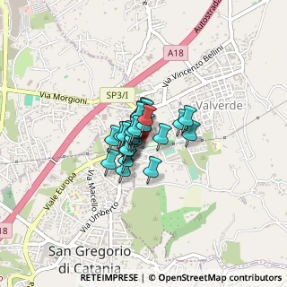 Mappa Via Alessandro Volta, 95027 San Gregorio di Catania CT, Italia (0.19643)