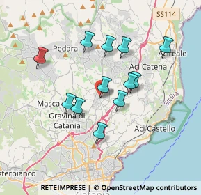 Mappa Via Siracusa, 95037 San Giovanni La Punta CT, Italia (3.43667)