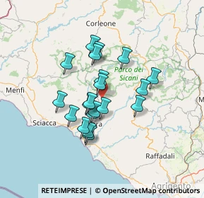 Mappa Via Corvo, 92010 Lucca Sicula AG, Italia (11.8235)