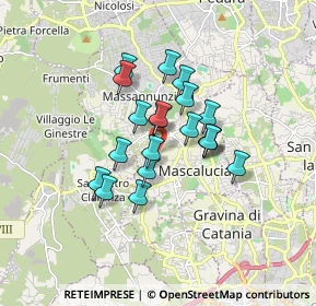 Mappa Via Marretti, 95030 Mascalucia CT, Italia (1.3905)