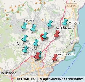 Mappa Via G. Zappalà, 95037 San Giovanni La Punta CT, Italia (3.60462)