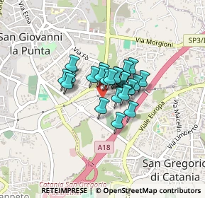 Mappa Via Catini, 95037 San Giovanni La Punta CT, Italia (0.25385)