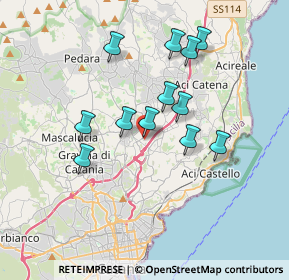 Mappa Via Catini, 95037 San Giovanni La Punta CT, Italia (3.52417)